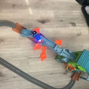 Kids Toy Train Set with Blue and Orange Features